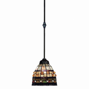 Jewelstone - 1 Light Mini Pendant In Traditional Style-24 Inches Tall and 6 Inches Wide