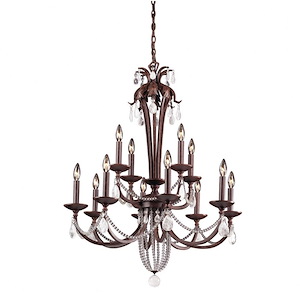 Chateau - 12 Light Chandelier In Traditional Style-40 Inches Tall and 32 Inches Wide - 1303349