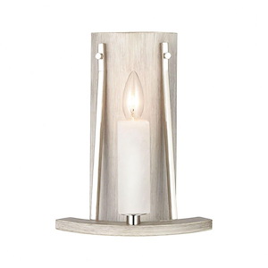 White Stone - 1 Light Wall Sconce In Modern Style-12 Inches Tall and 9 Inches Wide - 1273947