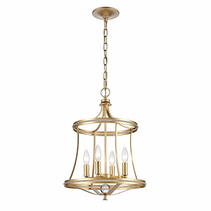 Noura - 4 Light Pendant In Traditional Style-21.75 Inches Tall and 15 Inches Wide