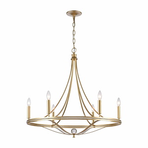 Noura - 6 Light Chandelier In Traditional Style-31.25 Inches Tall and 31 Inches Wide