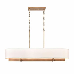 Murtha - 4 Light Linear Chandelier In Art Deco Style-8.5 Inches Tall and 42 Inches Wide