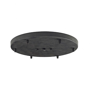 Illuminare Accessory - Round Pan For 6 Lights in Transitional Style with Eclectic and Retro inspirations - 2 Inches tall and 14 inches wide