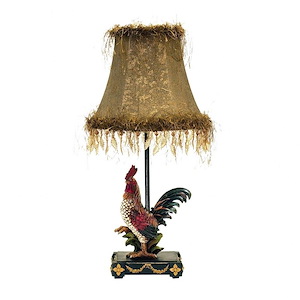 Petite Rooster - Traditional Style w/ Victorian inspirations - Composite 1 Light Table Lamp - 19 Inches tall 9 Inches wide - 874599