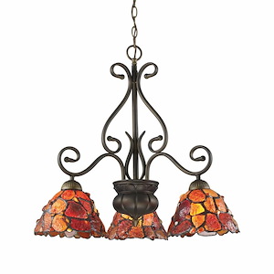 Carelina - 3 Light Chandelier-22 Inches Tall and 24 Inches Wide