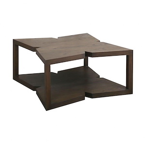 Scott - Transitional Style w/ Luxe/Glam inspirations - Mahogany and Wood Composite Coffee Table - 18 Inches tall 36 Inches wide