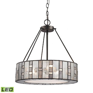 Ethan - 28.5W 3 LED Chandelier in Transitional Style with Mission and Mid-Century Modern inspirations - 20 Inches tall and 18 inches wide