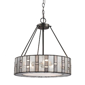 Ethan - 3 Light Chandelier in Transitional Style with Mission and Mid-Century Modern inspirations - 20 Inches tall and 18 inches wide
