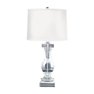 Crystal - Traditional Style w/ Luxe/Glam inspirations - Crystal 1 Light Table Lamp - 28 Inches tall 15 Inches wide