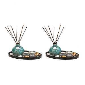 Reflections - Reed Diffuser In Coastal Style-4 Inches Tall and 6.8 Inches Wide