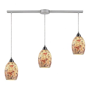 Avalon - 3 Light Linear Pendant in Transitional Style with Luxe/Glam and Boho inspirations - 6 Inches tall and 5 inches wide