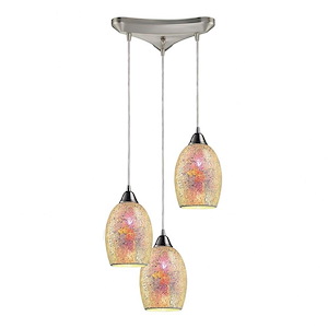 Avalon - 3 Light Linear Pendant in Transitional Style with Luxe/Glam and Boho inspirations - 6 Inches tall and 5 inches wide - 408808