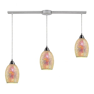 Avalon - 3 Light Linear Pendant in Transitional Style with Luxe/Glam and Boho inspirations - 6 Inches tall and 5 inches wide