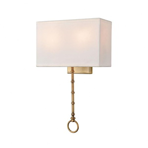 Shannon - 2 Light Wall Sconce in Transitional Style with Country/Cottage and Luxe/Glam inspirations - 17 Inches tall and 10 inches wide - 921275