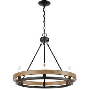 Ramsey - 6 Light Chandelier in Transitional Style with Modern Farmhouse and Art Deco inspirations - 21 Inches tall and 24 inches wide - 921267