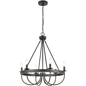 Williamson - 6 Light Chandelier in Traditional Style with Country/Cottage and Southwestern inspirations - 28 Inches tall and 25 inches wide