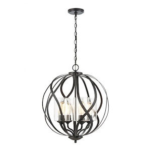 Daisy - 4 Light Chandelier in Transitional Style with Country/Cottage and Southwestern inspirations - 24 Inches tall and 20 inches wide - 921353
