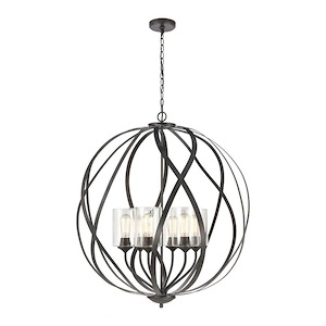 Daisy - 6 Light Chandelier in Transitional Style with Country/Cottage and Southwestern inspirations - 36 Inches tall and 32 inches wide - 921355