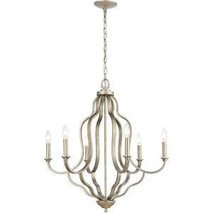 Lanesboro - 6 Light Chandelier in Traditional Style with French Country and Country/Cottage inspirations - 29 Inches tall and 27 inches wide - 921431