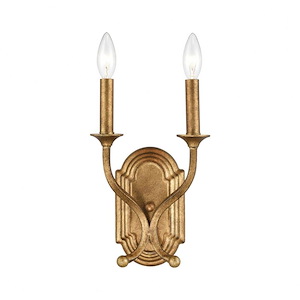 Wembley - 2 Light Wall Sconce in Traditional Style with Luxe/Glam and Country/Cottage inspirations - 12 Inches tall and 8 inches wide - 921507