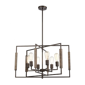 Zinger - 6 Light Chandelier in Modern/Contemporary Style with Mid-Century and Scandinavian inspirations - 17 Inches tall and 28 inches wide - 921532