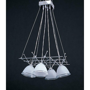 4 Light Chandelier In Modern Style-43 Inches Tall and 17 Inches Wide