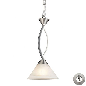 Elysburg - 1 Light Pendant in Transitional Style with Art Deco and Retro inspirations - 15 Inches tall and 7 inches wide - 1208964