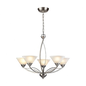 Elysburg - 5 Light Chandelier in Transitional Style with Art Deco and Retro inspirations - 23 Inches tall and 28 inches wide - 83030