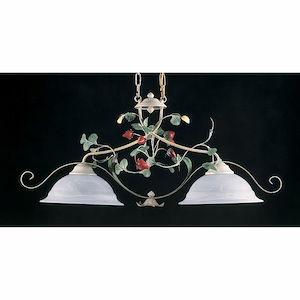 Strawberry Fields - 2 Light Chandelier-17 Inches Tall and 38 Inches Wide