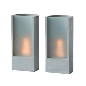 Global Caravan - Decorative Lighting (Set of 2) In Industrial Style-10.25 Inches Tall and 4.75 Inches Wide