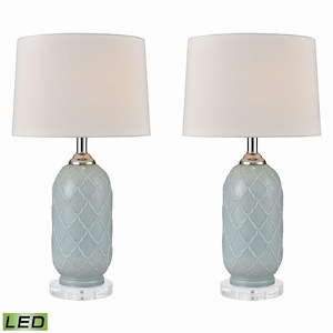 La Joliette - 18W 2 LED Table Lamp (Set of 2) In Coastal Style-24 Inches Tall and 13 Inches Wide - 1303357