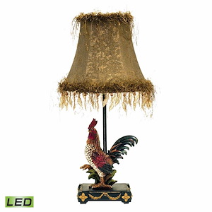 Petite Rooster - 9W 1 LED Table Lamp In Glam Style-19 Inches Tall and 9 Inches Wide