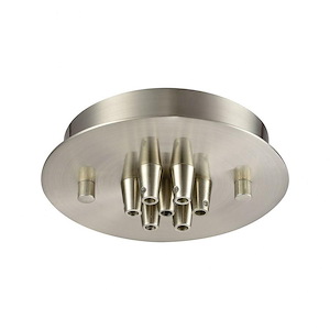 Accessory - 7 Light Small Round Canopy in Transitional Style with Mid-Century and Retro inspirations - 1 Inches tall and 6 inches wide - 1208884