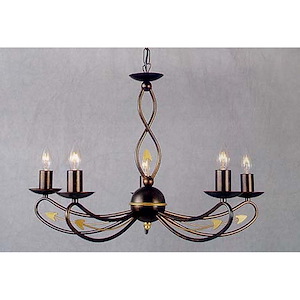 European Crafted - 5 Light Chandelier-16 Inches Tall and 23 Inches Wide - 1303408