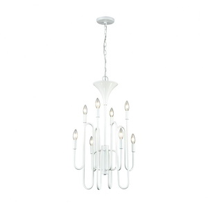 Decatur - 8 Light Chandelier in Modern/Contemporary Style with Retro and Scandinavian inspirations - 33 Inches tall and 19 inches wide