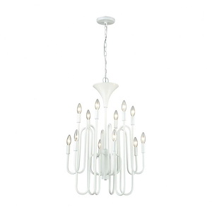 Decatur - 12 Light Chandelier in Modern/Contemporary Style with Retro and Scandinavian inspirations - 32 Inches tall and 22 inches wide