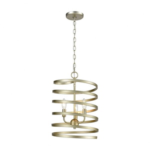 Whirlwind - 3 Light Pendant in Modern/Contemporary Style with Retro and Luxe/Glam inspirations - 17 Inches tall and 13 inches wide