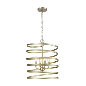 Whirlwind - 4 Light Pendant in Modern/Contemporary Style with Retro and Luxe/Glam inspirations - 21 Inches tall and 17 inches wide