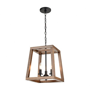 Barrow - 3 Light Chandelier in Transitional Style with Modern Farmhouse and Country/Cottage inspirations - 18 Inches tall and 18 inches wide - 1208941