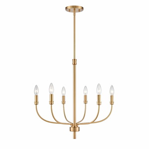 Newland - 6 Light Chandelier In Traditional Style-21 Inches Tall and 21 Inches Wide