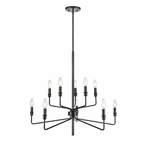 Saginaw - 10 Light Chandelier In Traditional Style-27 Inches Tall and 34 Inches Wide