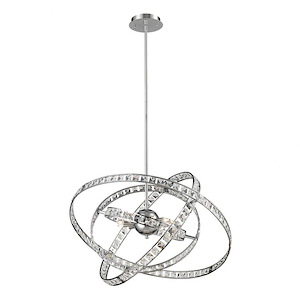 Saturn - 6 Light Chandelier in Modern/Contemporary Style with Mid-Century and Luxe/Glam inspirations - 29.5 Inches tall and 24 inches wide