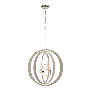 Retro Rings - 5 Light Chandelier In Modern Style-19 Inches Tall and 19 Inches Wide - 1273708