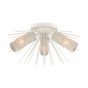 Sea Urchin - 3 Light Semi-Flush Mount In Coastal Style-11 Inches Tall and 20 Inches Wide - 1118329