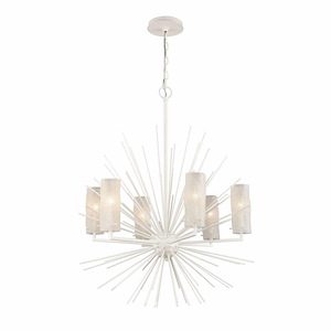 Sea Urchin - 6 Light Chandelier In Coastal Style-34 Inches Tall and 27 Inches Wide - 1118332