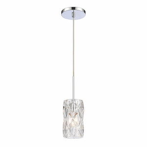 Formade Crystal - 1 Light Mini Pendant In Modern Style-7 Inches Tall and 4 Inches Wide