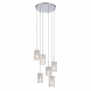 Formade Crystal - 6 Light Pendant In Modern Style-7 Inches Tall and 17.5 Inches Wide - 1118225
