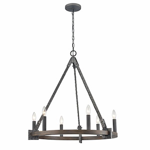 Harwell - 6 Light Chandelier In Farmhouse Style-29.75 Inches Tall and 28.75 Inches Wide - 1284742