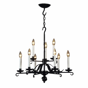 Blacksmith - 9 Light Chandelier-25 Inches Tall and 27 Inches Wide