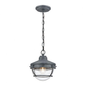 Eastport - 1 Light Outdoor Pendant In French Country Style-11 Inches Tall and 9 Inches Wide